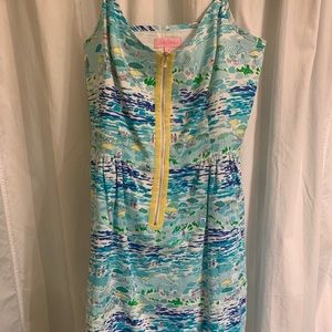 Lilly Pulitzer beach print dress. role tide toile